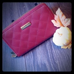 Joy & Iman burgundy leather wallet